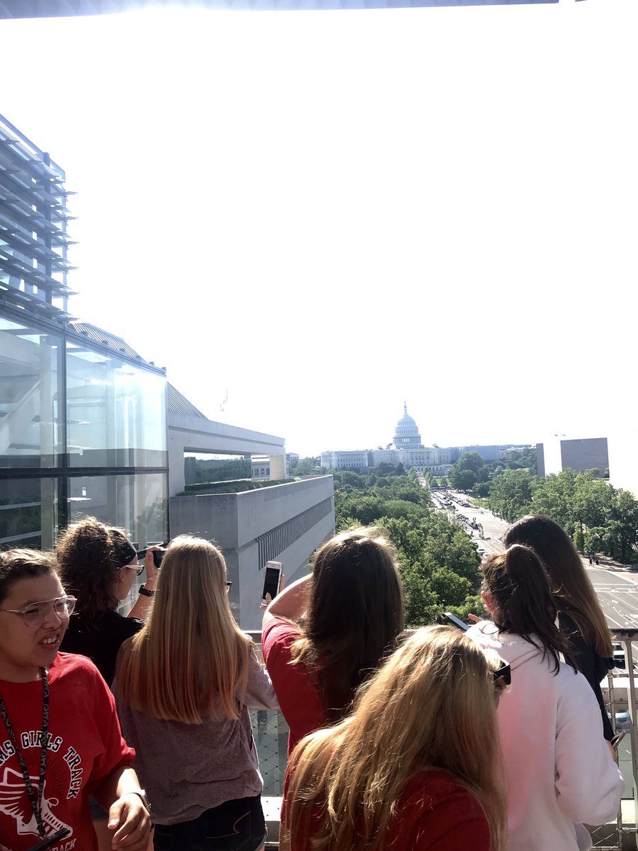 CirclevilleDC's tweet photo. We enjoyed learning about some of our nations most pivotal moments through the eyes of journalists. Also, the Newseum has the most amazing views of DC. #CMSinDC https://t.co/yJlXrBuv4s