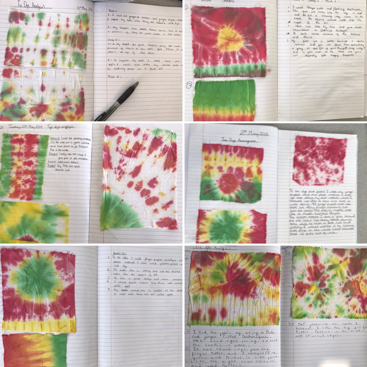 BDBTextiles's tweet image. Year 7s have done a great job analysing their Tie Dye samples this afternoon! #ProudOfBDB @BDBSchool