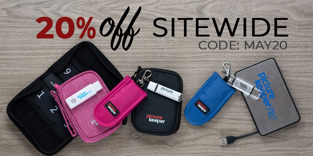 More savings from Picture Keeper! Get 20% off the entire site until Thursday!

Use promo code MAY20 in the discount box at checkout.
