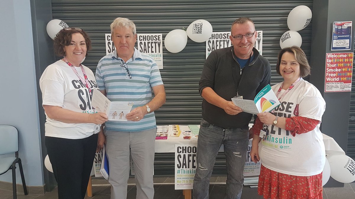 WesternHSCTrust's tweet image. Our Community Diabetes Team in Omagh promoting #ThinkInsulin  to patients and visitors at the Omagh Hospital and Primary Care Complex today @InsulinSafety19  #InsulinSafetyWeek