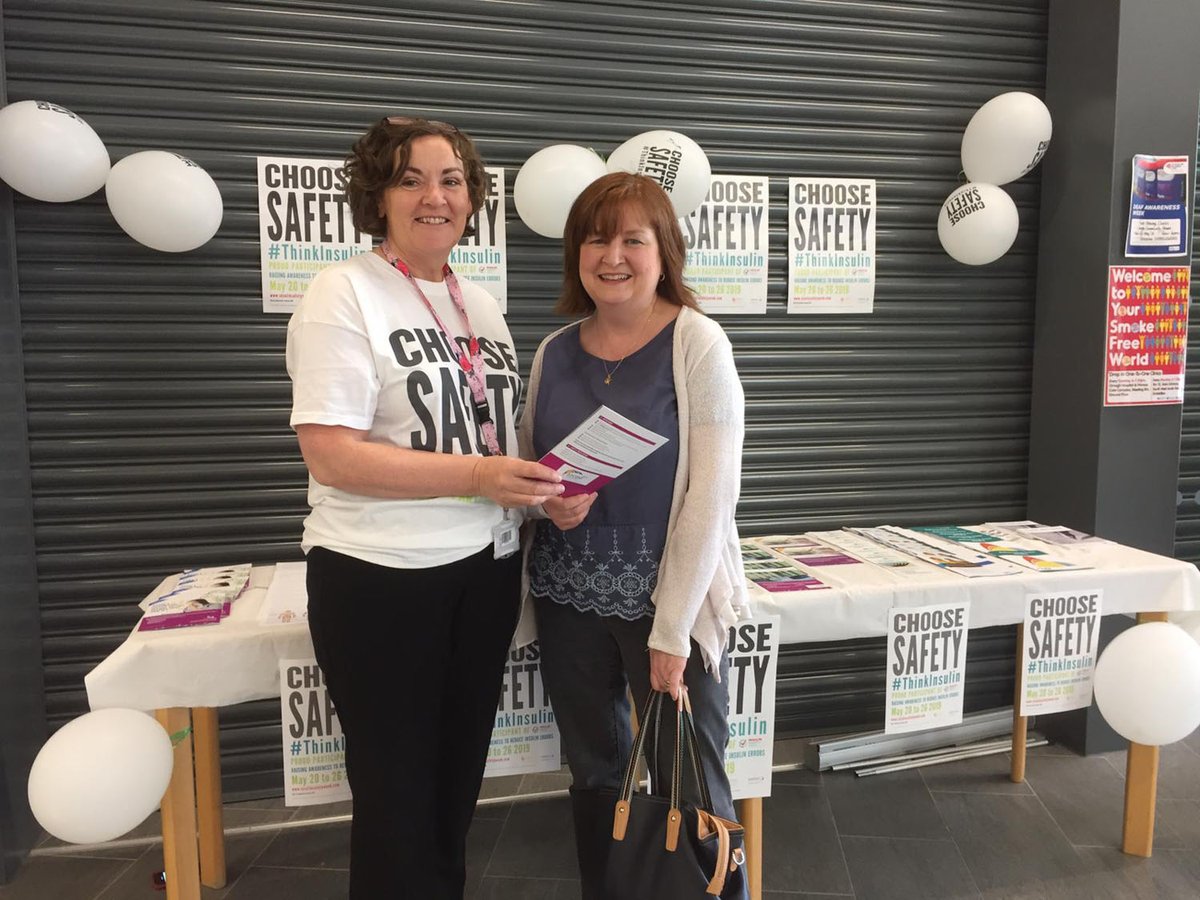 WesternHSCTrust's tweet image. Our Community Diabetes Team in Omagh promoting #ThinkInsulin  to patients and visitors at the Omagh Hospital and Primary Care Complex today @InsulinSafety19  #InsulinSafetyWeek