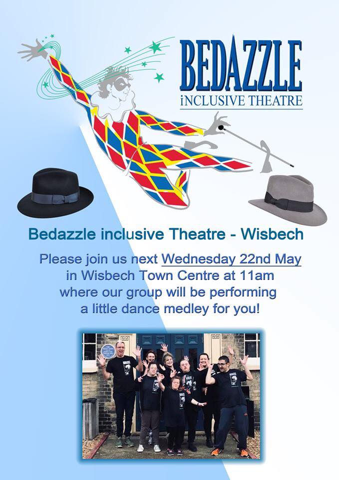 Tomorrow! Bedazzle group performing a dance medley in Wisbech town centre tomorrow 22nd May 11am, please go along and support them 😀