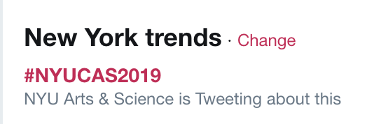 #NYUCAS2019 is trending in New York! 😲 Congrats, grads! 🎓🙌