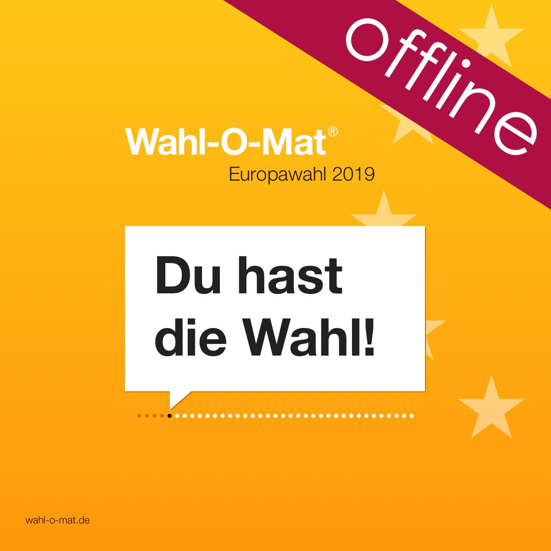 bpb_de's tweet photo. Behandelt der Wahl-O-Mat alle Parteien gleich? Wir sagen ja! Mehr zur Entscheidung des Verwaltungsgerichts Köln, warum der Wahl-O-Mat offline ist und wie es jetzt weitergeht: https://t.co/xL8Bv0t8Pg #Wahlomat #Europawahl2019 https://t.co/xLQABNuFr3