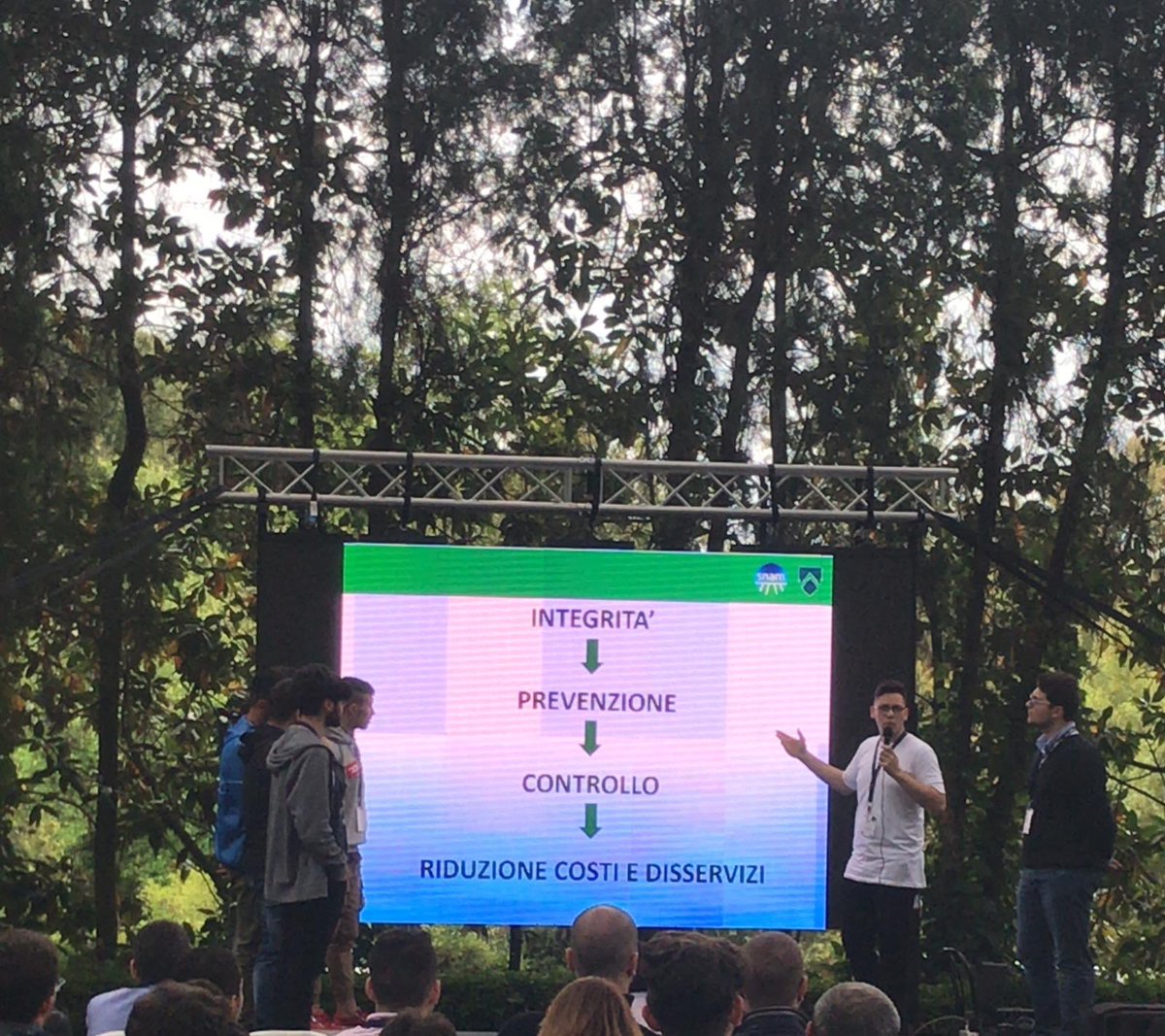 centroELIS's tweet photo. Sei ragazzi provenienti da diverse cittΓ italiane si sono uniti nel team #GASBOY e ci propongono due soluzioni per prevenire intrusioni ed effrazioni negli impianti @snam . #HackathonYE
#AlternanzaScuolaLavoro #SistemaScuolaImpresa #Snam4talent https://t.co/FomRTetLT5