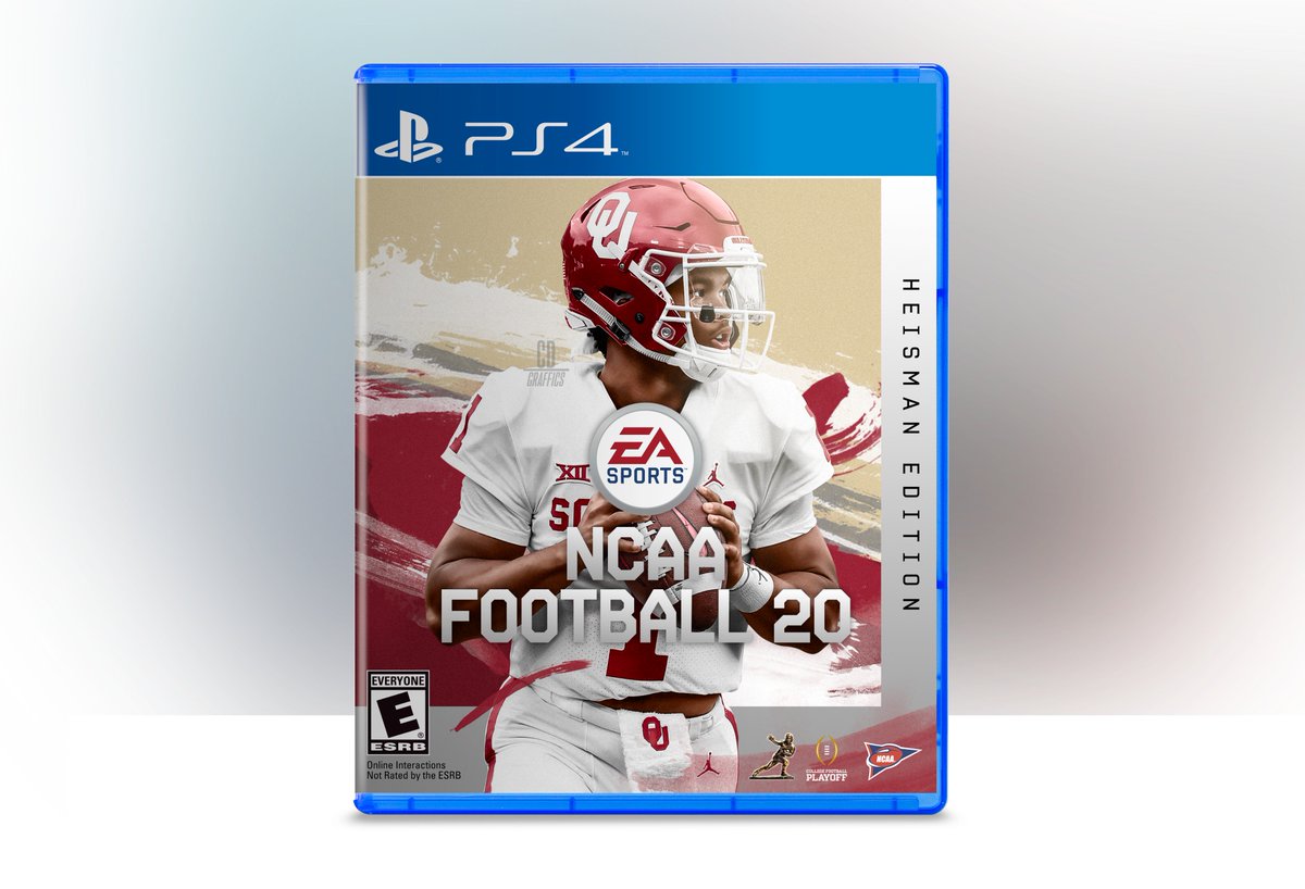 CdGraffics's tweet photo. NCAA Football is back in the news. This is what a potential cover would look like if it came out today! | #BoomerSooner @K1 #NCAAFootball https://t.co/725nm2kBtW