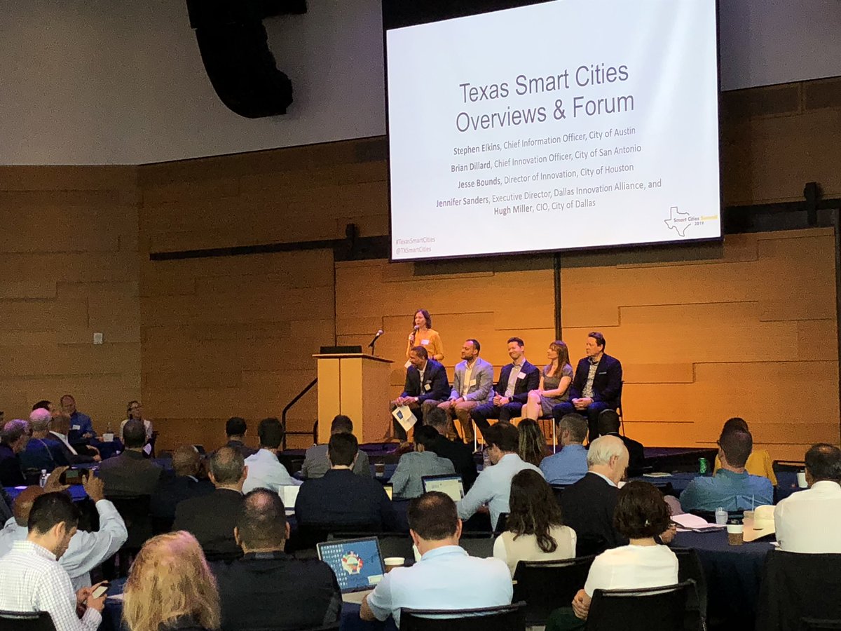 CIOs of Texas’ 4 largest cities on stage together for the first time <a href="/TXSmartCities/">Texas Smart Cities</a> summit to highlight their key #SmartCities programs <a href="/austintexasgov/">City of Austin</a> <a href="/CityOfDallas/">City of Dallas</a> <a href="/CityofHouston/">Houston Texas TX</a> <a href="/COSAGOV/">City of San Antonio</a> #TexasSmartCities