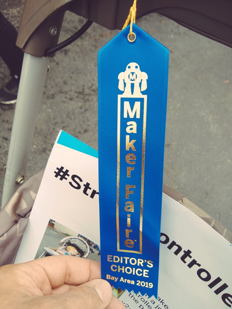 ScarceSam's tweet photo. Check it out! #StrollerController was given an Editor's Choice ribbonπ at #MFBA19ππ Thanks @makerfaire! I'll definitely be back next year π€#Maker https://t.co/vBRh9hzKiu