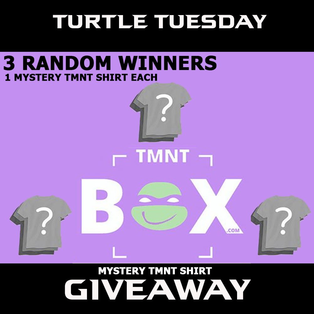 TMNTBox's tweet image. Comment with the hashtag #TurtleTuesday for your chance to win a Mystery TMNT Shirt. Winners will be chosen on May 28th, one winner from Facebook, Twitter &amp;amp; Instagram each. #tmntbox
Want even more great TMNT apparel? Consider subscribing to TMNT Box at TMNTBox.com.