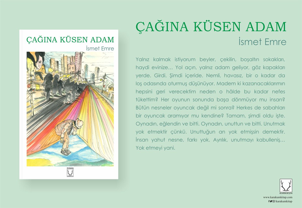 karakumkitap's tweet image. #ÇEKİLİŞ

Bu haftanın çekilişi Çağına Küsen Adam

Bu gönderiyi RT edip bizi takip eden 2 şanslı okuyucumuza İsmet Emre'nin Çağına Küsen Adam kitabını hediye edeceğiz. 

Son katılım 24 Mayıs 2019 
Bol Şans