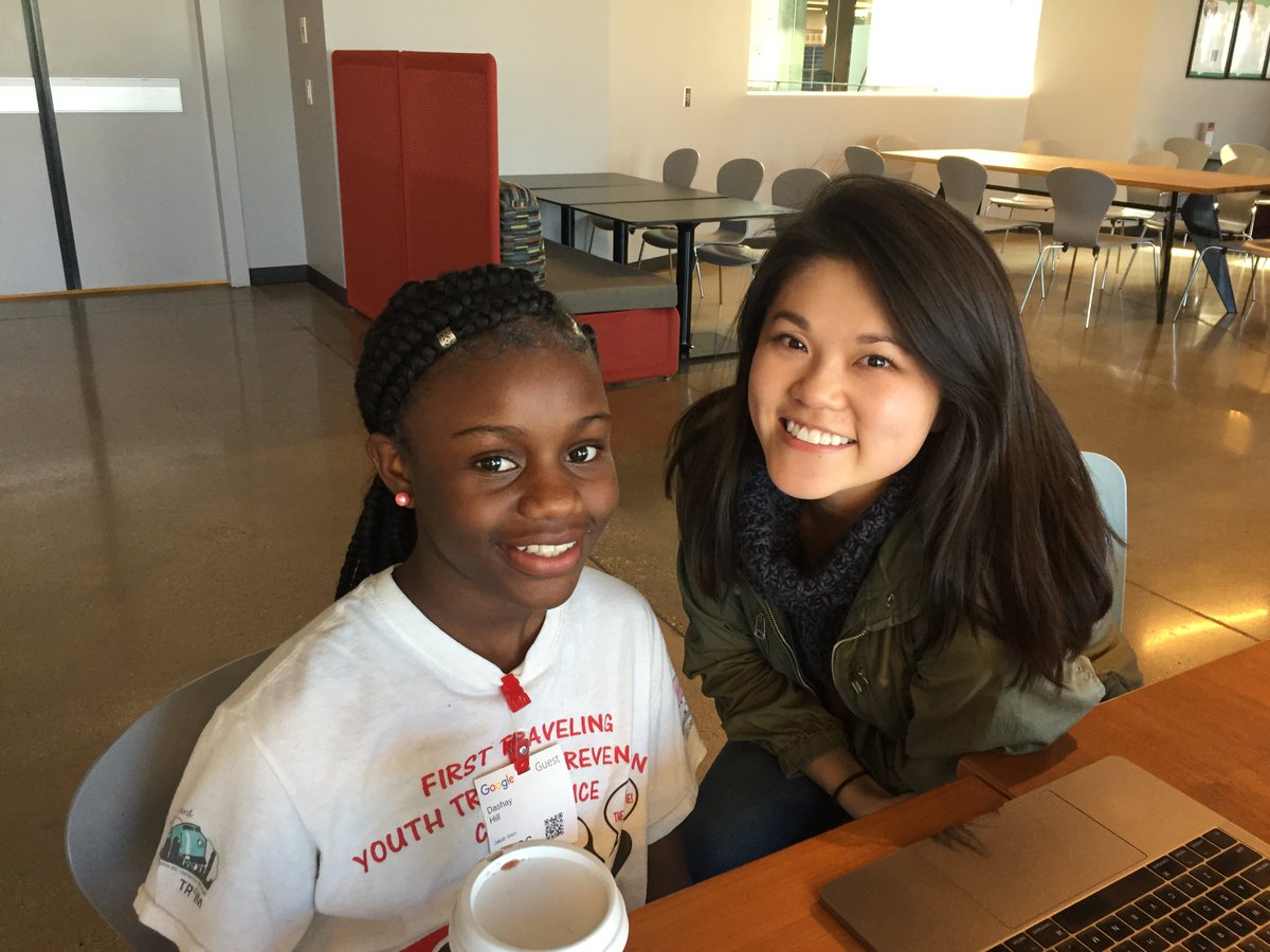 SparkProgramCHI's tweet image. “A Perfect Partnership!” @Google mentor Hanna &amp;amp; student Dashay explore a shared love of dance by creating their own studio. See more at #ShareYourSpark19 #ThePossibilityMovement