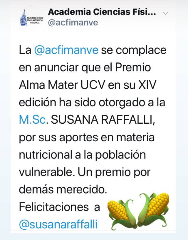 A ti @susanarafalli que eres impulso de vida 🌽 y cada #susanarafalli Que ha parido esta tierra 🇻🇪@acfimanve 
#ConvivenciaEnPaz
#HagamosDemocracia #cambioPolítico
#SeamosLuz 
#DaleDuroAEsePilón
#todaslasluchasunasolalucha
#EmergenciaHumanitaria
#PorNuestrosDerechos