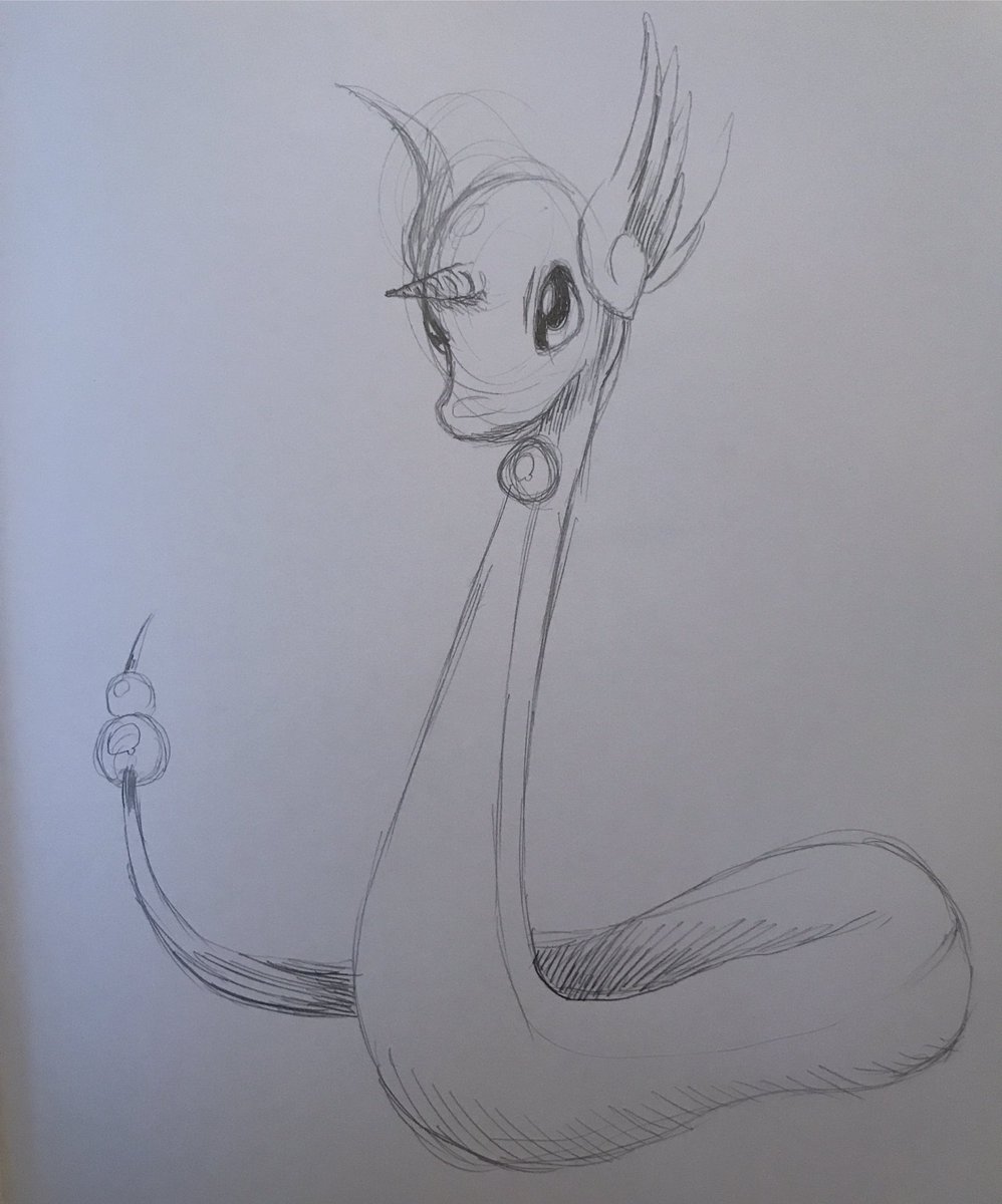 CartYoun's tweet photo. Dragonair sketch! #dragonair #dragon #dragons #Pokemon #sketch #artshare https://t.co/rQcHc8H8gx