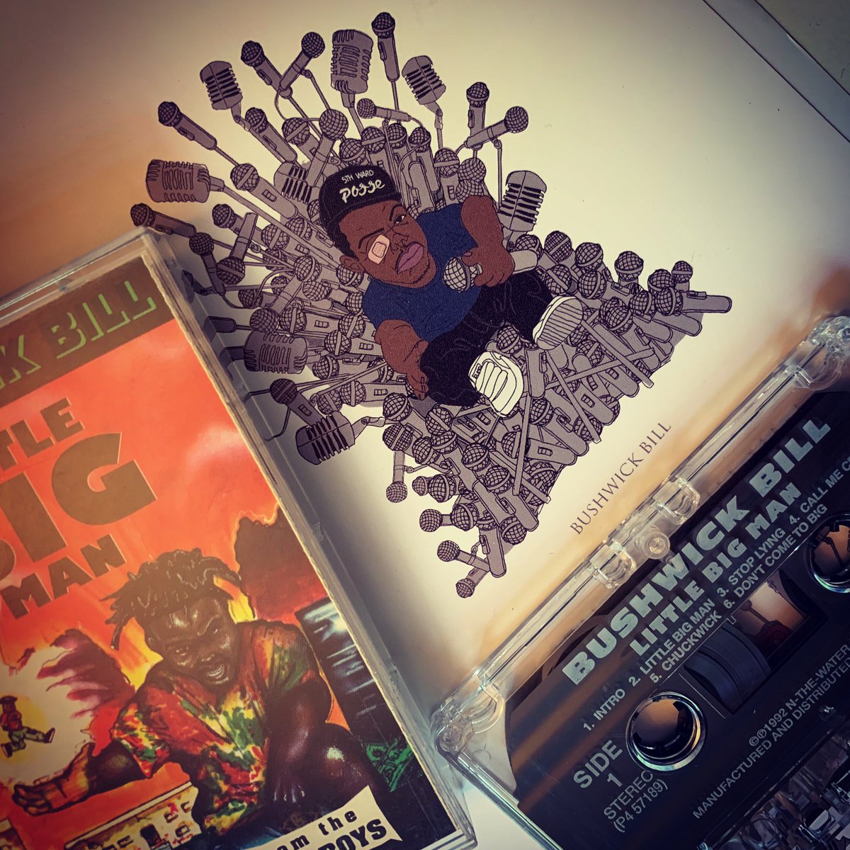 hiphopgods's tweet photo. @bushwickbillGB - Little Big Man (artwork by @madina_design from his Game Of Microphones series) #classic #hiphop #cassette #stoplying #callmecrazy #chuckwick #dontcometobig #eversoclear #coppertocash #dollarsandsense #letterfromkkk #takeemoff #skitso #rapalot #records https://t.co/uh5p78jhsO