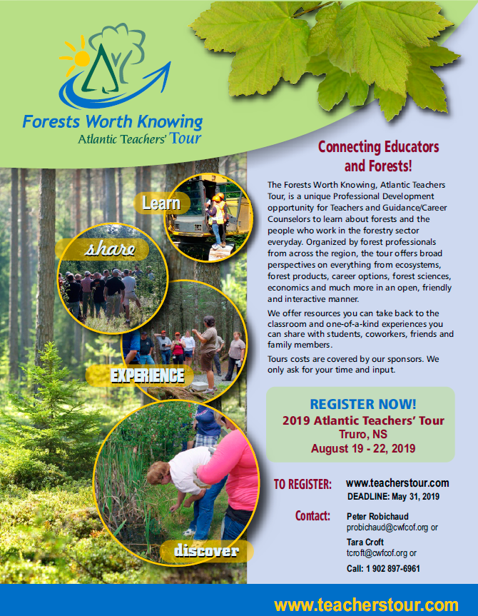 nbforests's tweet image. PLEASE SHARE!
We are still looking for Atlantic teachers the 2019 tour! Please apply, its FREE and a great experience
bing.com/search?FORM=QI…
#forestry #NBeducation