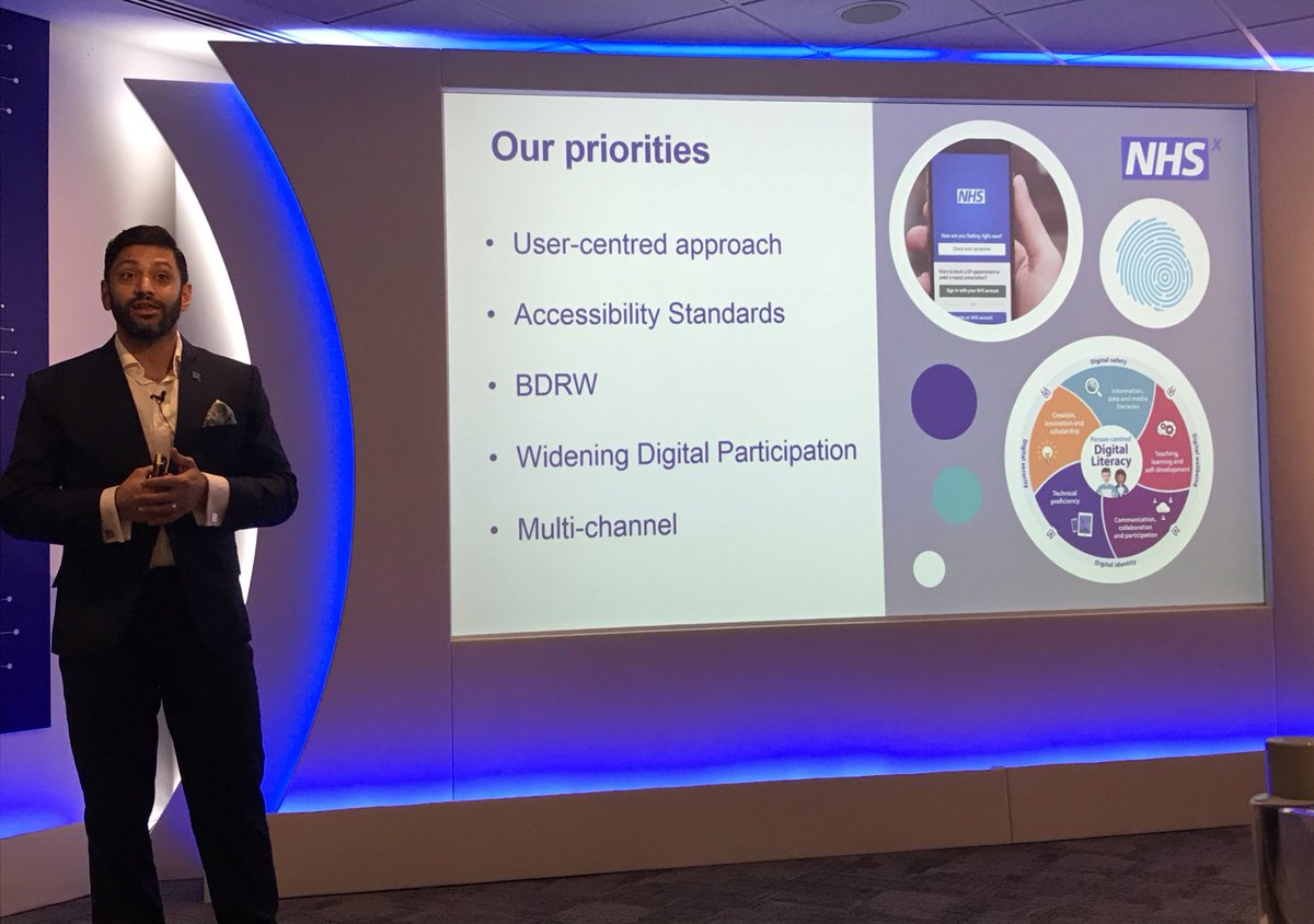 iamtomwake's tweet photo. @healthyopinion talking about some of the fantastic initiatives underway to widen digital participation in the NHS and the importance of data in identifying hard to reach groups to ensure we respond to user needs @TelB2BEvents #healthtech19 https://t.co/6imOmLHmJr