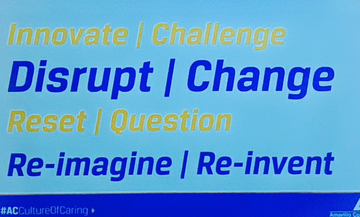 polkbland's tweet photo. @CaraCrowley4 - “don’t higher ed everything” don’t overthink it and don’t slap to much policy around it! #DisruptHigherEd #ReinventSupport @AmarilloCollege #ACcultureofcaring #PartnershipMatter #KnowYourCommunityResources #HireSocialWorkers https://t.co/JYOKDLB71m