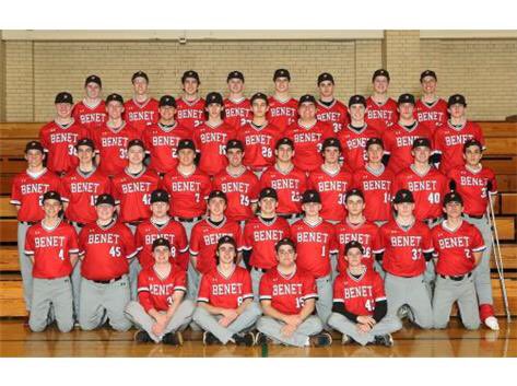 BenetRedwingFB's tweet photo. Congratulations to the Benet Redwing Varsity Baseball Team on a strong year. We are grateful to have so many student athletes that are multi-sport Baseball / Football Players, and so many great Senior Leaders! #RedwingStrong https://t.co/0Z4M4kRCqu