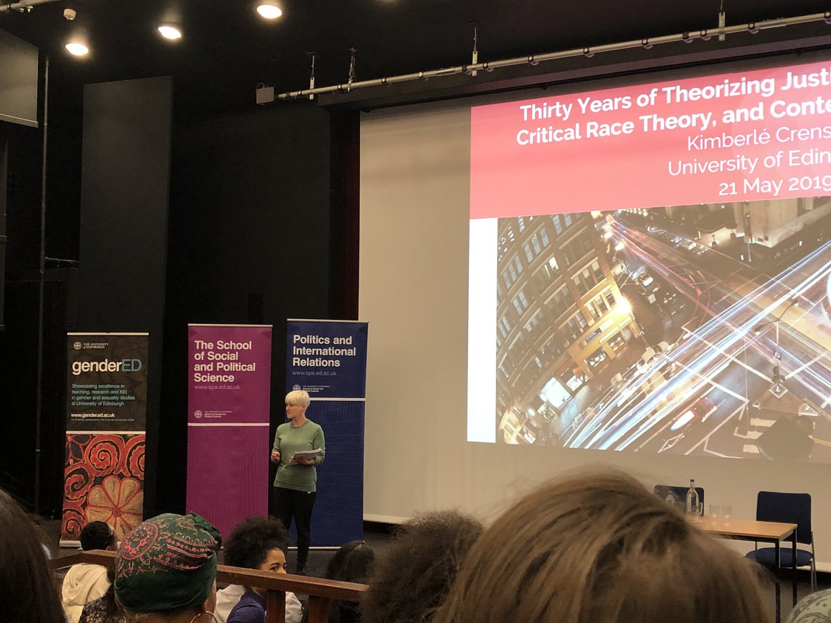 UoE_GENDER_ED's tweet image. We’re off! @uoessps Linda McKie welcoming Kimberle Crenshaw as PIR Distinguished Lecture. Packed room. So excited! #intersectionalitymatters @EdinburghPIR @genderpol