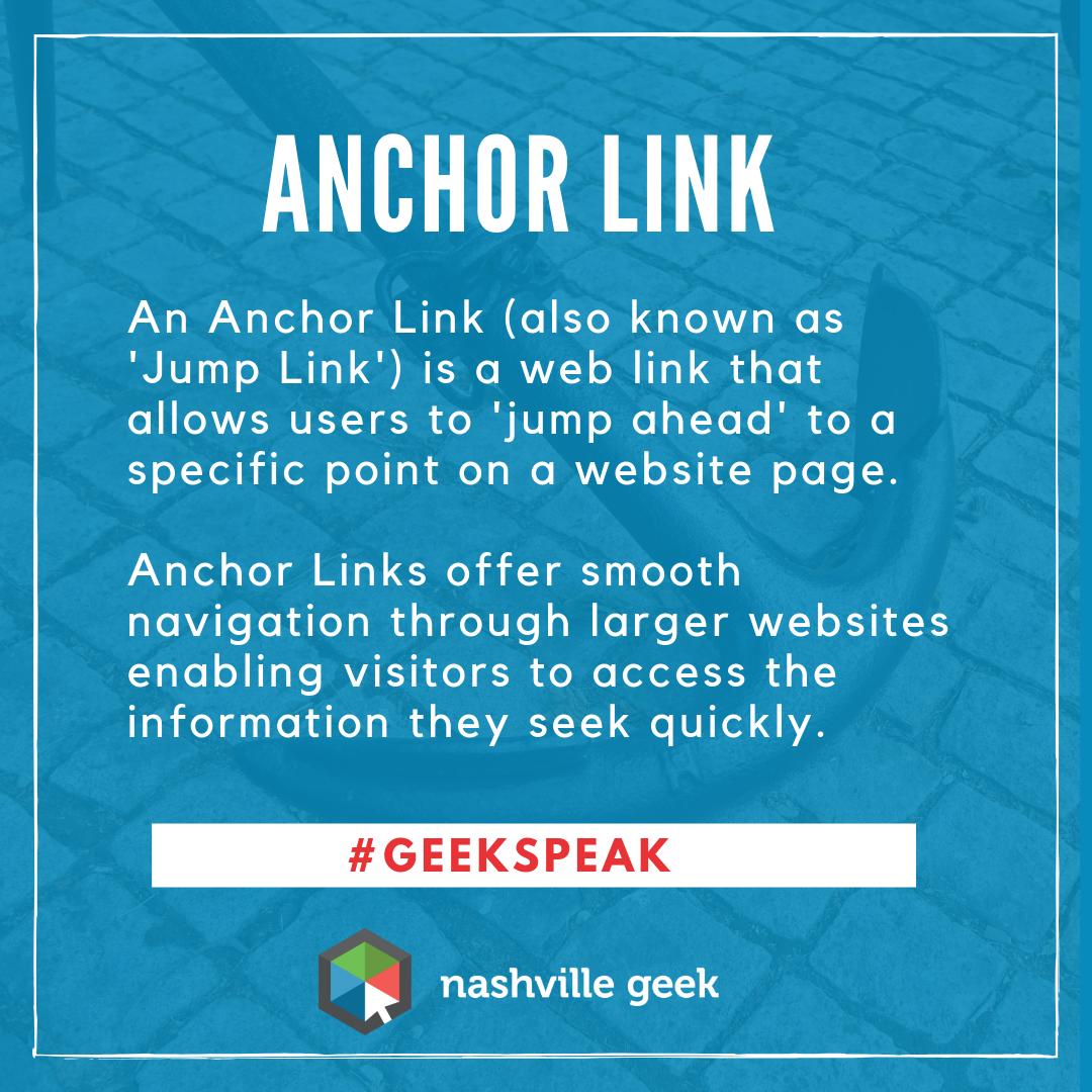 Anchor links are  an easy way to give visitors quick access to the info they need. #WordPress #CustomWordPress #WPNashville