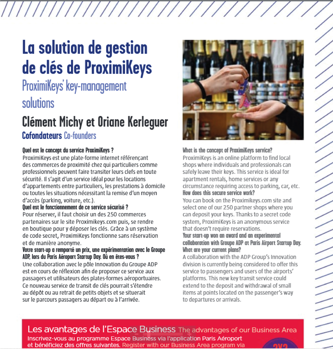 🗞 ProximiKeys dans la presse ! 🗞
 Nous sommes dans l'édition mai/juin du magazine Paris Worldwide ! Si vous voulez aller jeter un coup d’œil, c'est par ici ➡️bit.ly/2HIrMwZ
Lisez le dernier paragraphe... 😉 #MardiConseil 
Merci <a href="/GroupeADP/">Groupe ADP</a> 😊