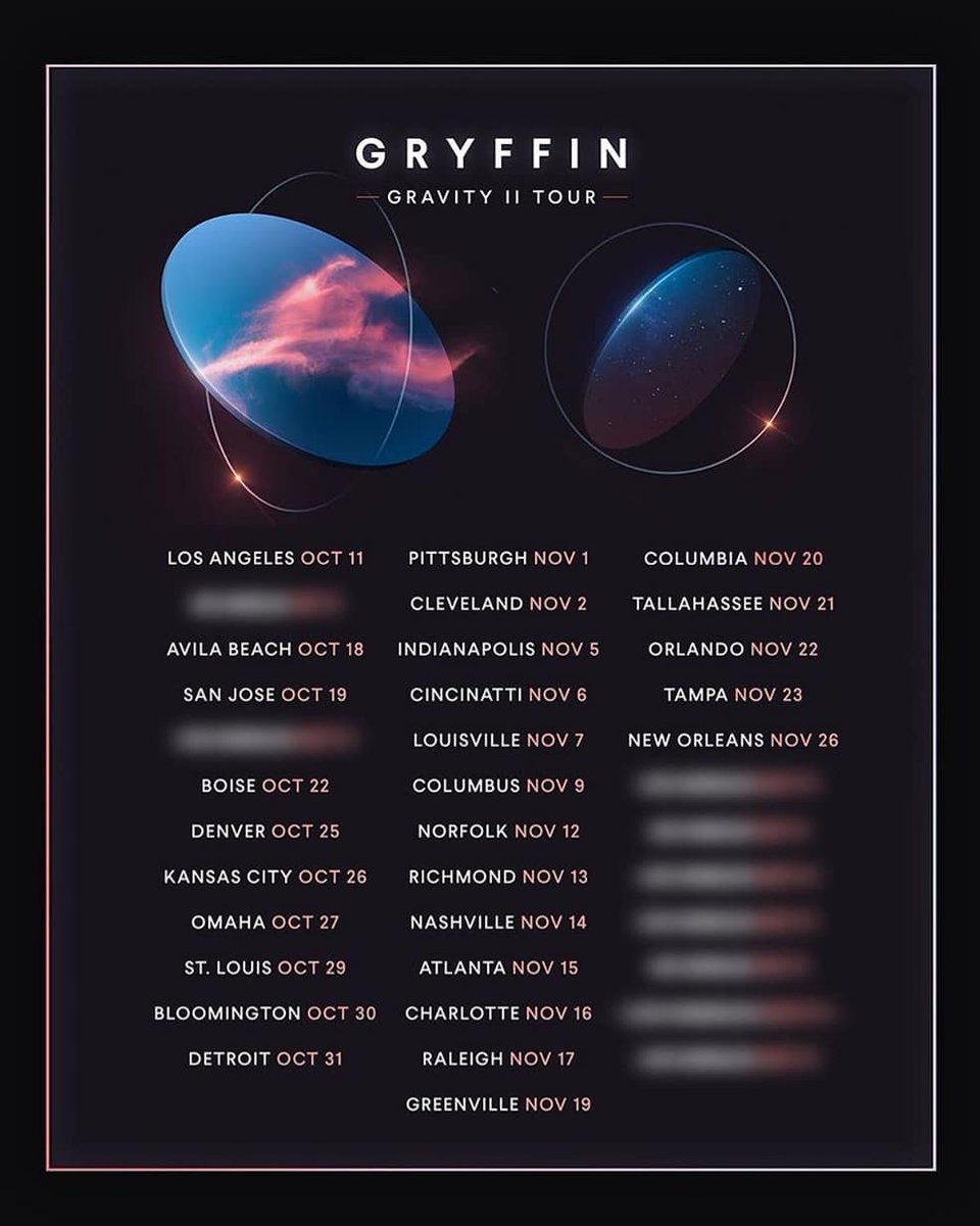 indymojo's tweet photo. 💥JUST ANNOUNCED!!💥 November 5th - We're getting feely this fall when @gryffinofficial brings his #GravityII tour to @OldNatlCentre! 😍😍 His biggest tour to date! 🔥 Public on sale THIS THURSDAY at 10am 🕙! Any help spreading the word is greatly appreciated! 🙏💜 https://t.co/SFJgQP2XN4