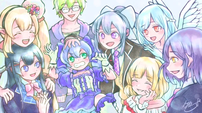 ちーちゃん10まんにんきねん!8人の絆と愛にあふれたとても素敵な時間でした!??
#ちーあーと 
#えるの絵だよ #ピク渋 #でろあーと #もいもいらすと #みとあーと #アキくんちゃんアート #凛Art 