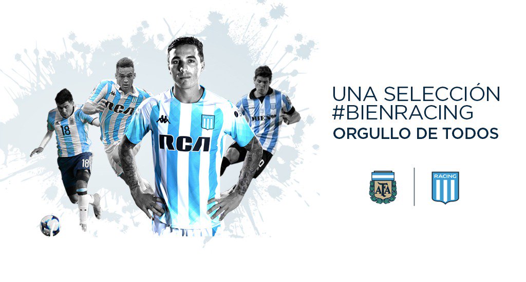¡Vamos, <a href="/Argentina/">🇦🇷 Selección Argentina ⭐⭐⭐</a>! 💪💪💪

#RacingEsOrgullo
#UnaSeleccionBienRacing