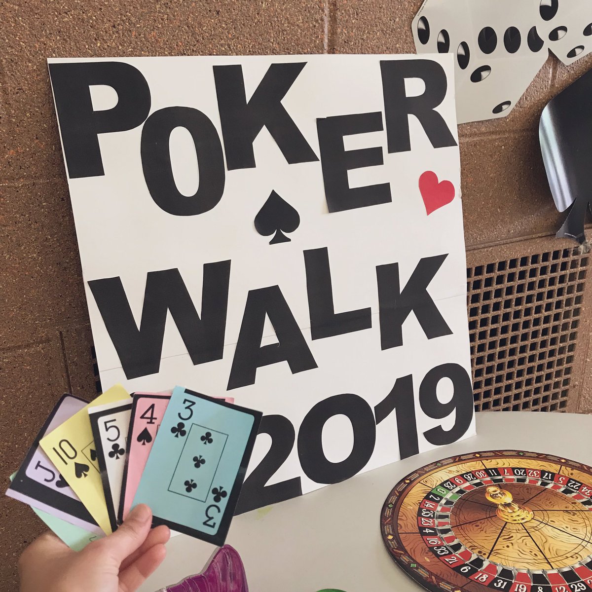 MillerAud's tweet photo. We had a great time today taking part in @WMU_SRC’s Poker Walk to celebrate National Employee Health & Fitness Day! (We didn’t have the best hand, but we had fun. 😄) https://t.co/ebc5WIF5be
