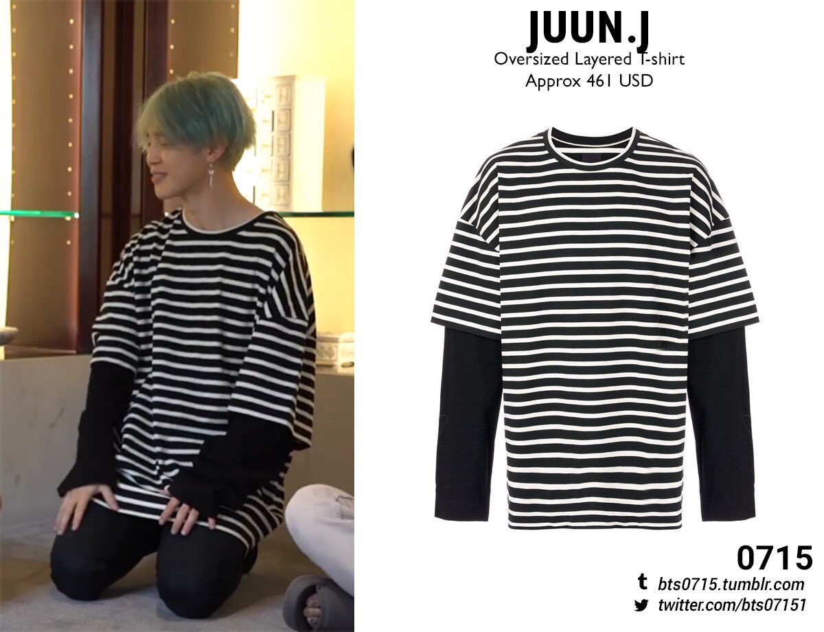 190521 #BTS #방탄소년단 #박지민 #JIMIN JUUN.J oversized layered t 