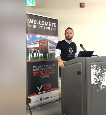 nventureca's tweet photo. Our MPP @DavidPiccini is sporting a #TECHimmersivE t-shirt with the @VentureKidsCan robot! TY, David, for being a part of the @Venture_13 anniversary today including the launch of new initiatives with amazing partners like @Northeastern_TO: https://t.co/csgVPdSoO6 #V13turns1 https://t.co/lT6ayDV9KJ