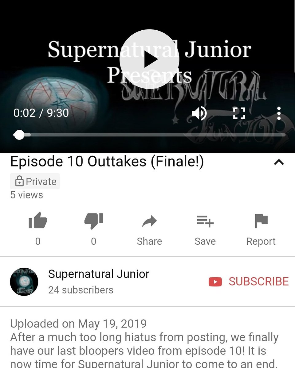 SupernaturalJr's tweet photo. Its been two years, but our final bloopers will be out tomorrow! #supernaturaljr #season1 #finalvideo #supernaturaljunior #webseries #bloopers #outtakes #2years #finale #video #youtube #youtubechannel #watchit #goodbye #episode10 #hiatusover #picture #screenshot #scheduled https://t.co/8gmHMmWaGK