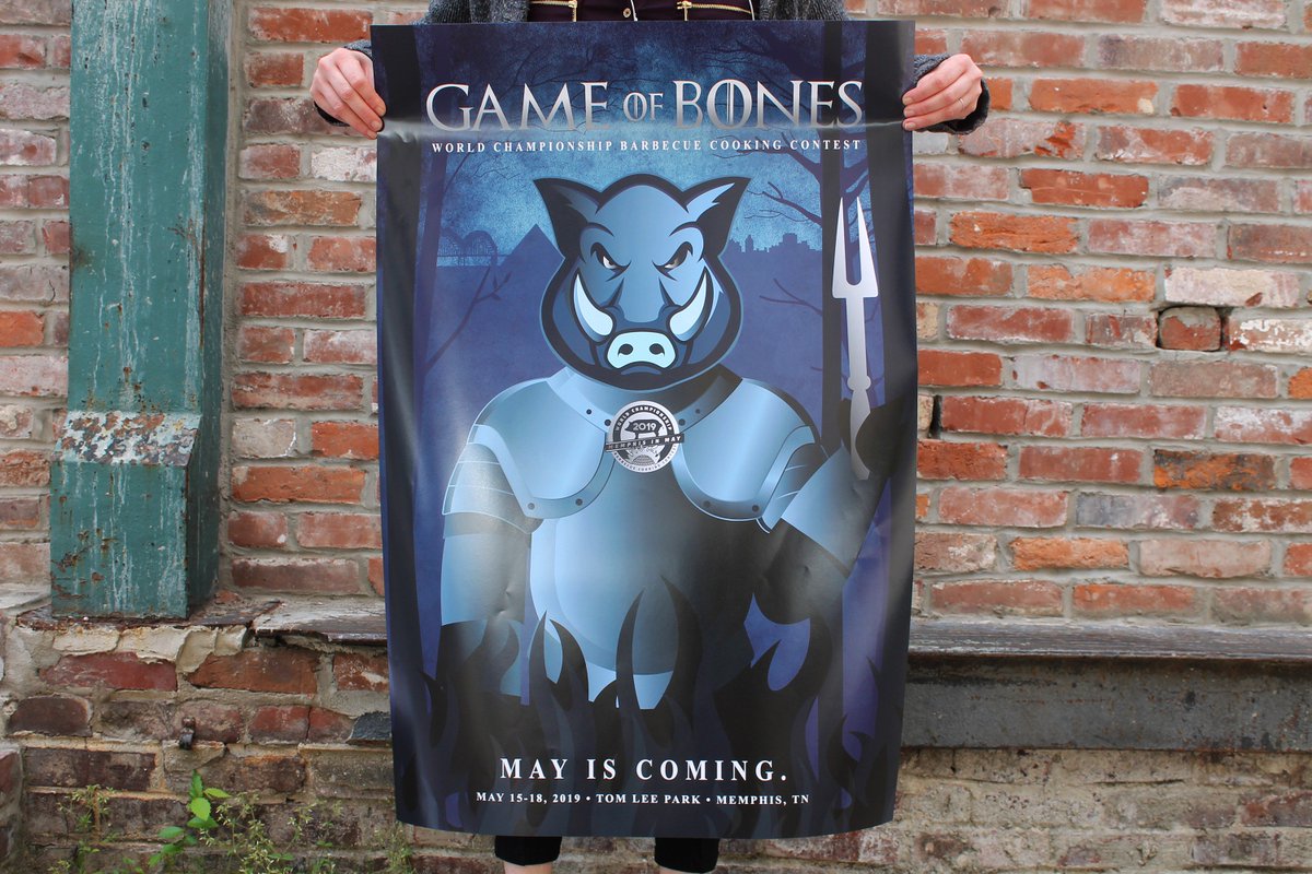 memphisinmay's tweet photo. What a week at #WCBCC19! The #GameofBones was epic and if y'all are looking for a way to remember it, get a shirt or poster. The GoB shirt sold out in the park, but we've reordered a limited quantity! Remember, the online store closes June 1 ๐
Shop now: https://t.co/FDSIPFSEXh https://t.co/M3ix4BOREA