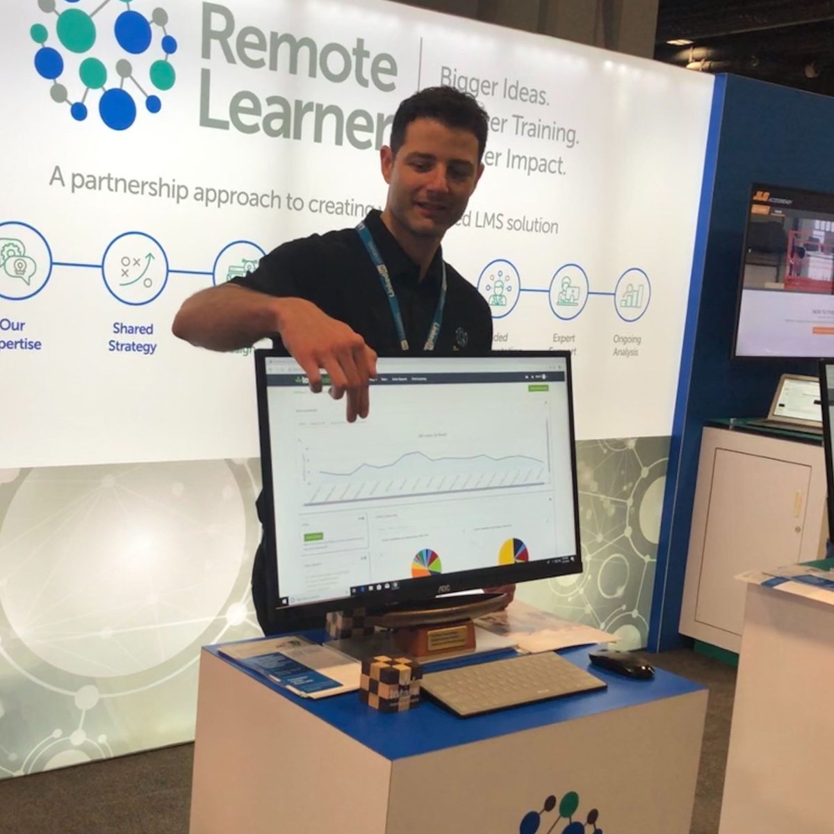 lambdasolutions's tweet image. Talking #LearningAnalytics with @RemoteLearner at #ATD2019 today! 
Stop by Booth 754 and let Ben, our Director of Learning Solutions, show you how #ZoolaAnalytics can take your #eLearning to the next level 📈