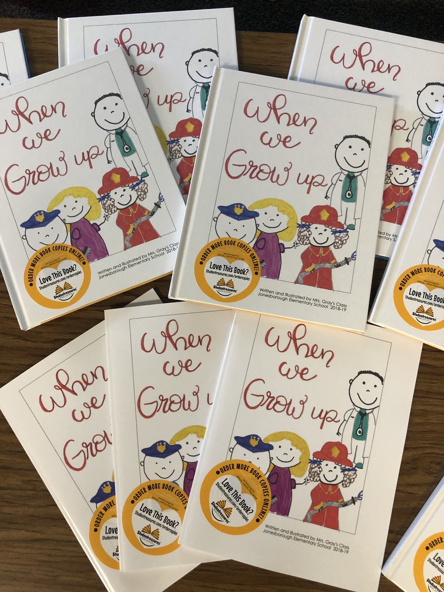 GrayMetcalf's tweet photo. My toothless wonders are officially published writers!!! I am so proud of them! More importantly they are proud of themselves. #myWORLDchangers @JES_tigers @WCDE_TN https://t.co/D2XLpcndG4
