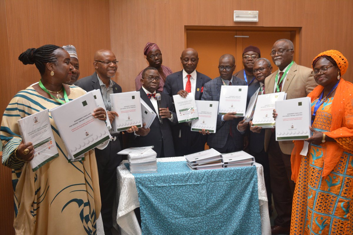 Today, we launched the assessment checklist for Federal Tertiary Hospitals. The checklist will assess the quality of services in our tertiary health institutions, improve patient safety and overall clinical governance for better clinical outcome. Quality of Care is our goal.