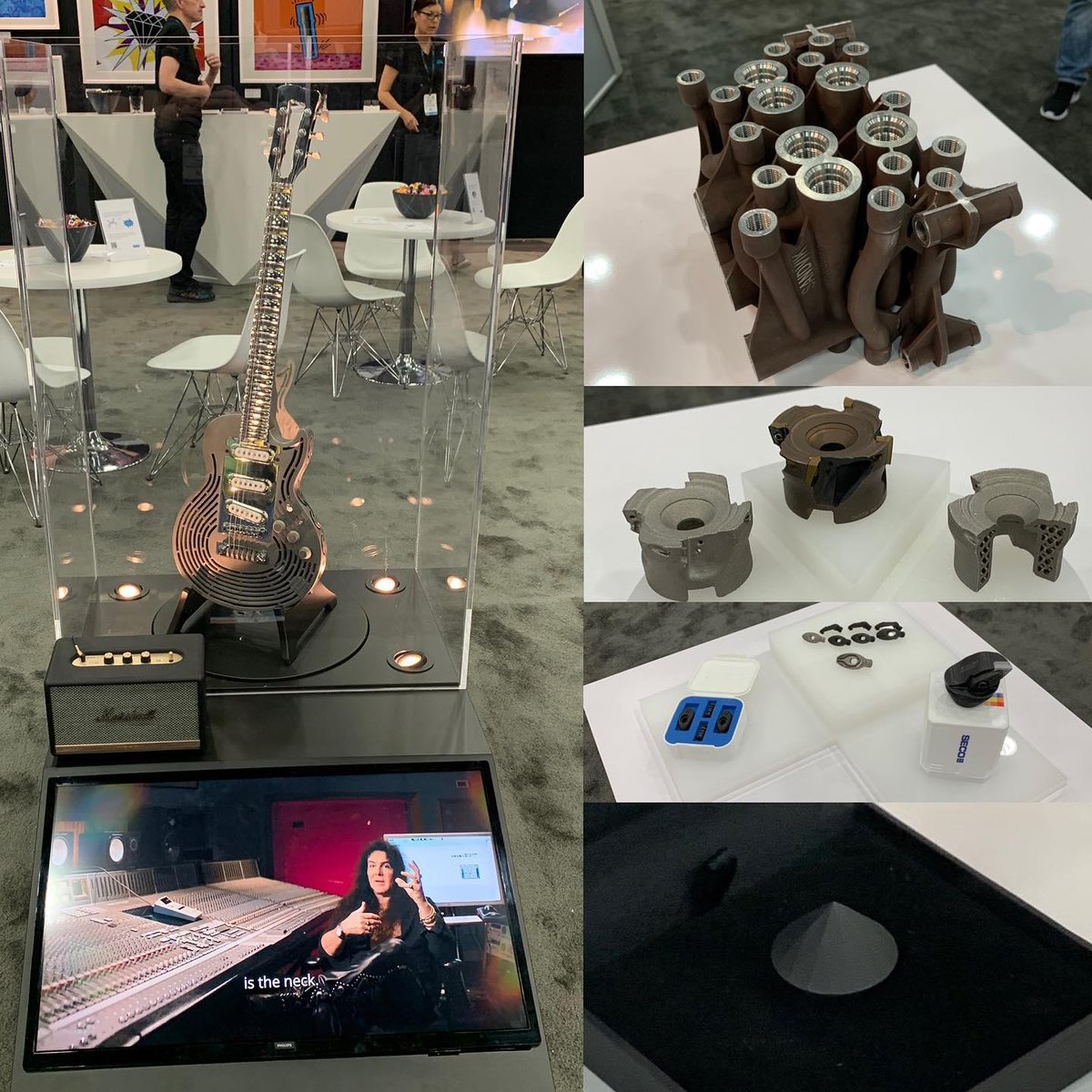 SandvikGroup's tweet photo. Some of our items on display, including the world's first 3D printed diamond composite. Visit our booth 727 at #RapidEvent in Detroit #AdditiveBySandvik #AdditiveManufacturing #3dprinting #Sandvik #PlanItPrintItPerfectIt #diamondcomposite https://t.co/6w6xA9y0Qs