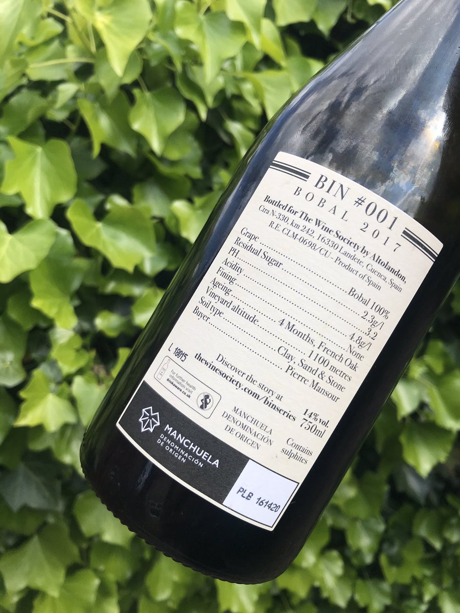 Vivacious Bobal from <a href="/TheWineSociety/">The Wine Society</a>, native varietal to Manchuela in Valencia. Launching ‘The Bin Series’, they slung over a sample. Black cherry scented, sleek and supple. Organic vineyard management, native yeasts, four months in French oak. £8.95 swaggering like £12-13.