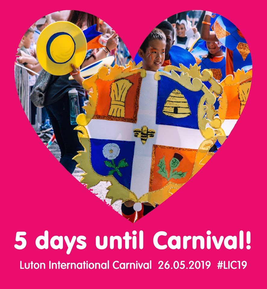luton_mas's tweet photo. Only 5 Days ... Luton International Carnival

This Sunday 26th May

#LAM19 #LIC19 #LutonInternationalCarnival https://t.co/yymtzJF33K