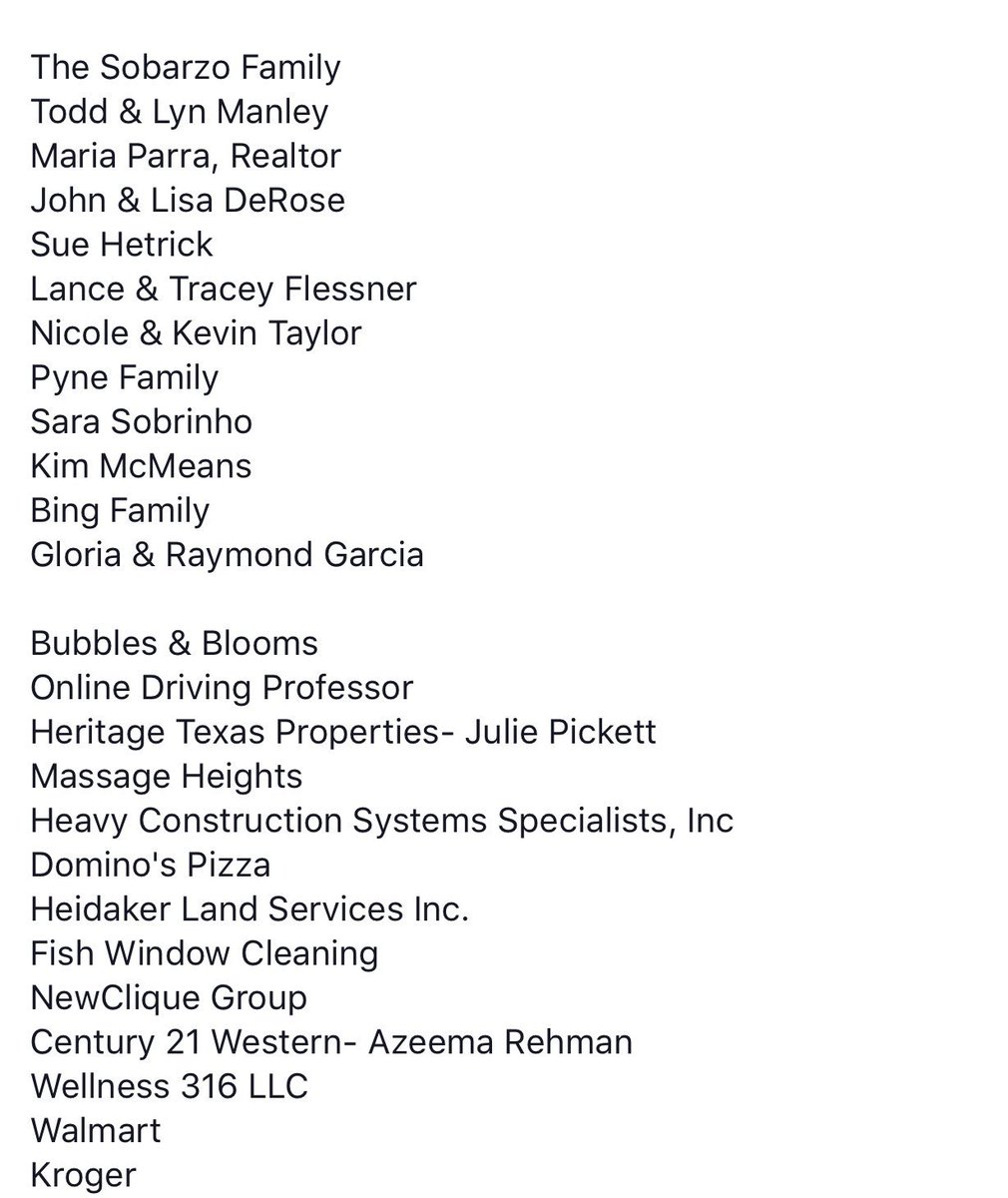 Thank you to our generous sponsors for helping us put on the best Project Graduation ever! Just 4 days away #crhsclassof2019 🎉