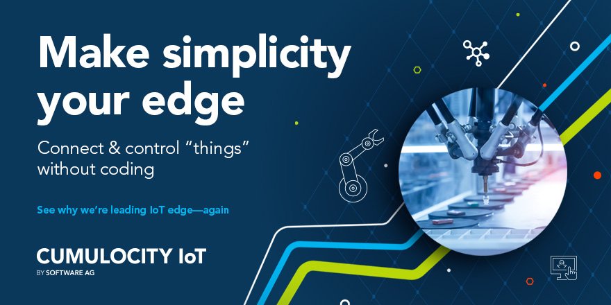 Cumulocity IoT keeps #IoT simple for you. Why? So you can connect “things” fast and start analyzing all that data. See why we’re a leader in edge for the Internet of Things for the second year in a row: bit.ly/2YshpUM