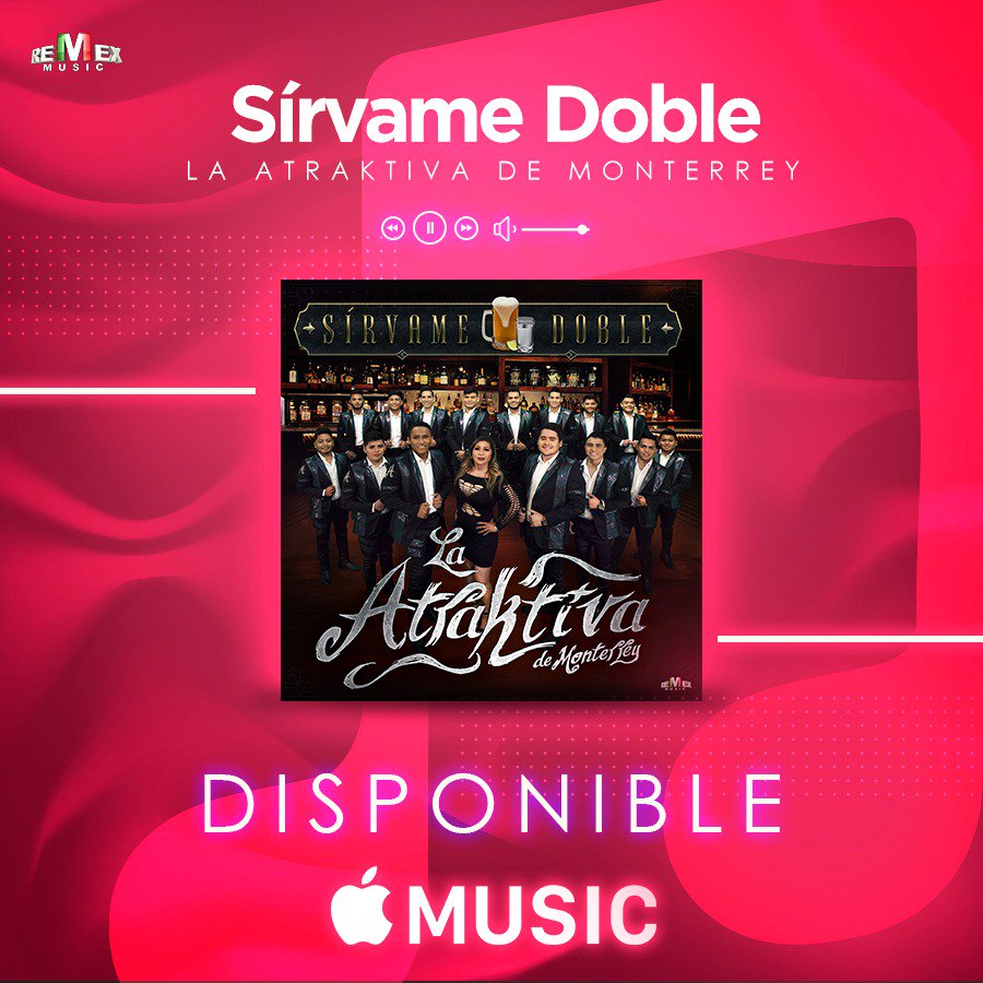 bandaAtraktiva's tweet photo. Ya pueden escuchar nuestro nuevo sencillo en @AppleMusicES !!

#SirvameDoble #PuroRemex #YEsLaAtraktiva 🍻🆕

▶ https://t.co/C0arEXypfJ https://t.co/hg7TIvHfuw