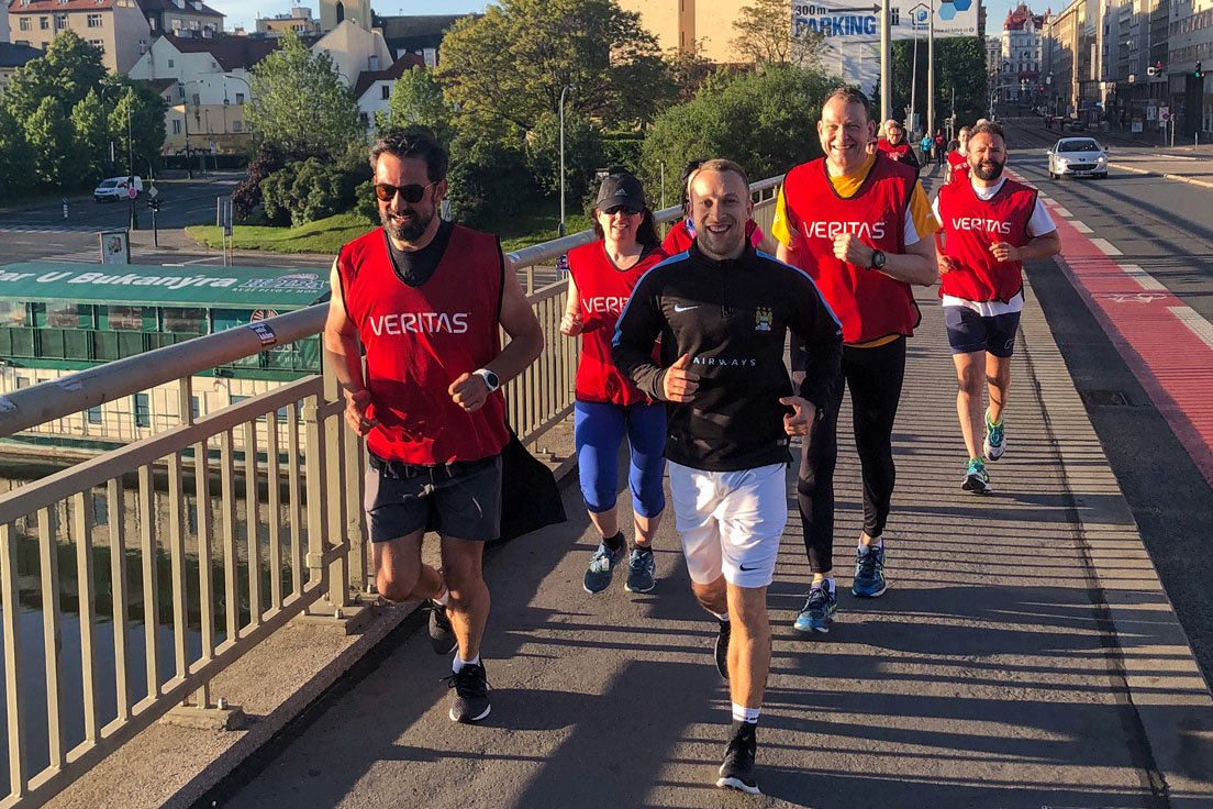 VeritasTechLLC's tweet photo. The 2019 Veritas EMEA Geo Kick-Off event had a literal running start, with 80+ employees taking on a run around Prague! With over 500 representatives from 44 countries, #VtasEMEAGKO provides the perfect opportunity for #TeamVtas to share best practices and regional company wins. https://t.co/eCGBq1vFIS