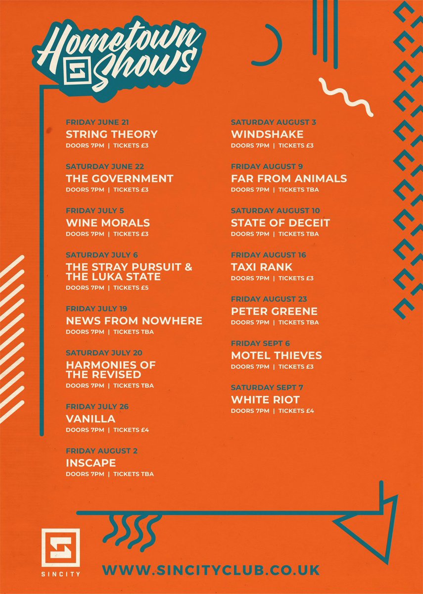 Swansea Music Hub (@swanseamusichub) on Twitter photo 👏 <a href="/SinCitySwansea/">Sin City Swansea</a> take a bow - forever supporting homegrown talent & another summer of hometown shows featuring: <a href="/StringTheory_UK/">String Theory</a> <a href="/thestraypursuit/">The Stray Pursuit</a> <a href="/nowherenewsfrom/">News From Nowhere</a> <a href="/vanillabanduk/">vanilla</a> <a href="/Windshake_band/">WINDSHAKE</a> <a href="/taxirankband/">Taxi Rank</a> @motelthievesuk @whiteriot_ & more
#SwanseaMusic 👏 <a href="/SinCitySwansea/">Sin City Swansea</a> take a bow - forever supporting homegrown talent & another summer of hometown shows featuring: <a href="/StringTheory_UK/">String Theory</a> <a href="/thestraypursuit/">The Stray Pursuit</a> <a href="/nowherenewsfrom/">News From Nowhere</a> <a href="/vanillabanduk/">vanilla</a> <a href="/Windshake_band/">WINDSHAKE</a> <a href="/taxirankband/">Taxi Rank</a> @motelthievesuk @whiteriot_ & more
#SwanseaMusic