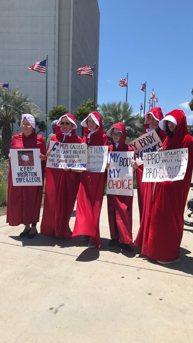 #WomensRightsAreHumanRights #AbortionIsHealthcare #HerBodyHerChoice 

The women in red are a reference to the oppression of women seen in the show #HandmaidsTale. Just a note, the book Handmaid’s Tale was originally written in 1985, about a dystopian FUTURE. Is that future now?
