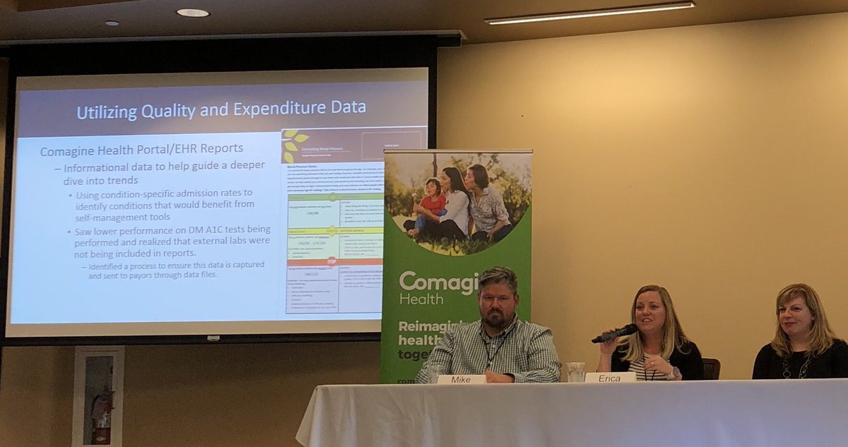 #ChangeAgentsLAN learning how two clinic groups use @Comagine_Health reports and other data to understand cost, quality for priority conditions