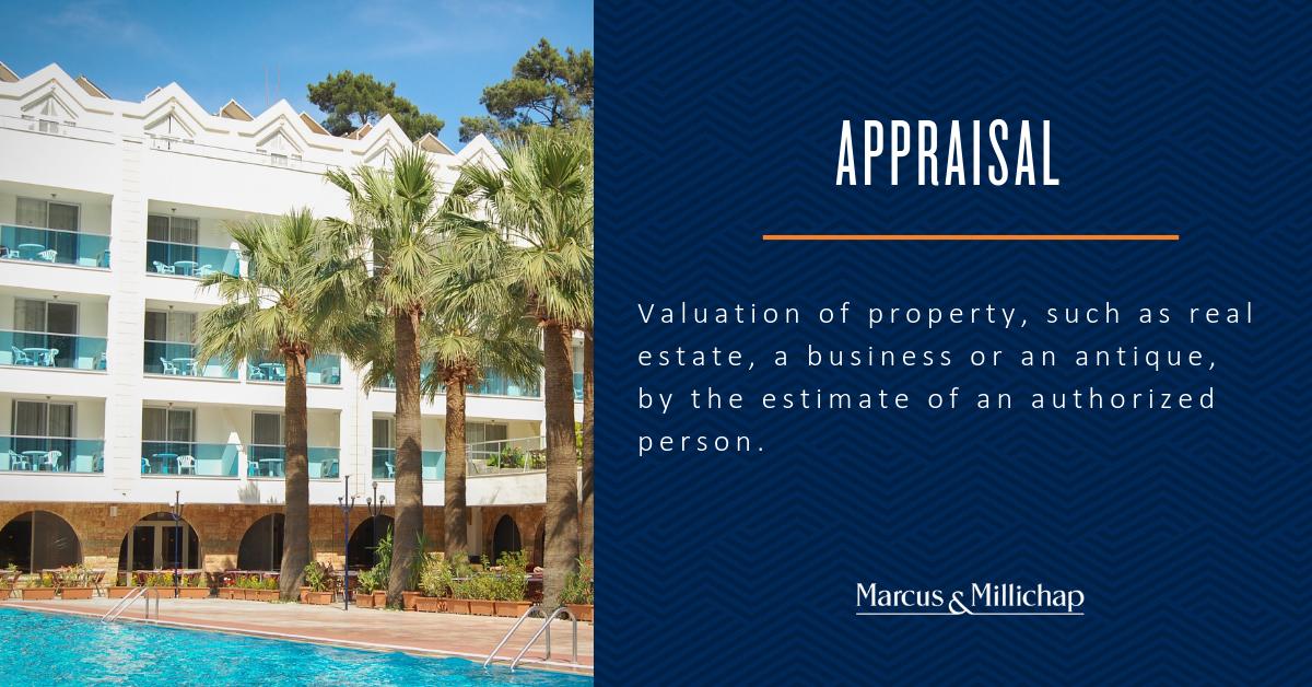 MnMHotelBroker's tweet photo. Investopedia defines Appraisal as a valuation of property, such as real estate, a business or an antique, by the estimate of an authorized person.
#LearnATerm #Appraisal #RealEstateTerms #BusinessTerms #MarcusMillichap #realestate #investment #invest #realestateagent #investor https://t.co/aBWxzQ1kwN