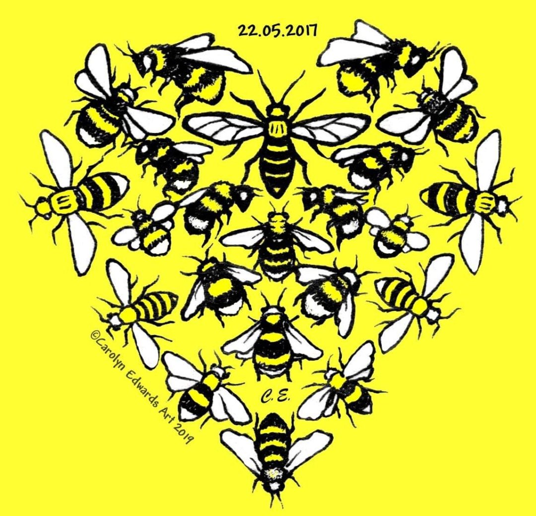 22 little bees... ❤️💛

#ManchesterTogether🐝
#ManchesterArenaAngels
#WeLoveManchester