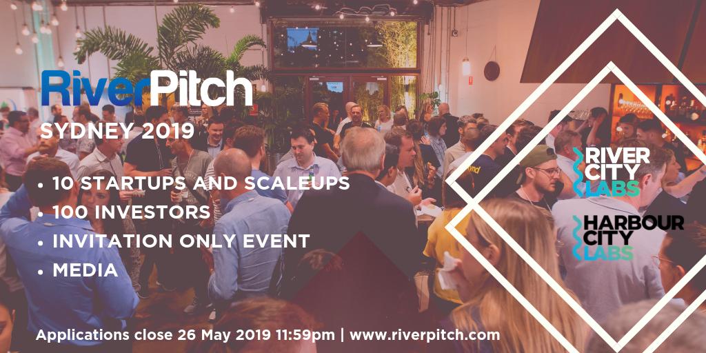 Looking to raise capital? Applications for #RiverPitch Live Sydney 2019 closes this Sunday 26 May 11:59pm. riverpitch.com Enquiries - Tarryn@rivercitylabs.net |Media &amp; collaboration enquiries- Kim@rivercitylabs.net #rivercitylabs #harbourcitylabs #startups #scaleups