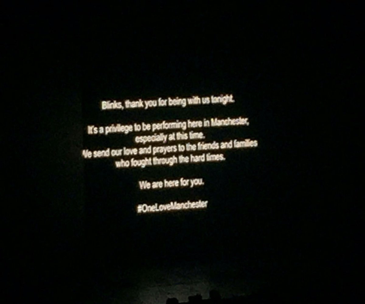 kpopcorn18's tweet photo. Blackpink payed respect to the victims of the Manchester attack along with changing the lyrics of Whistle #blackpinkinmanchester https://t.co/rI1qNxG2pw
